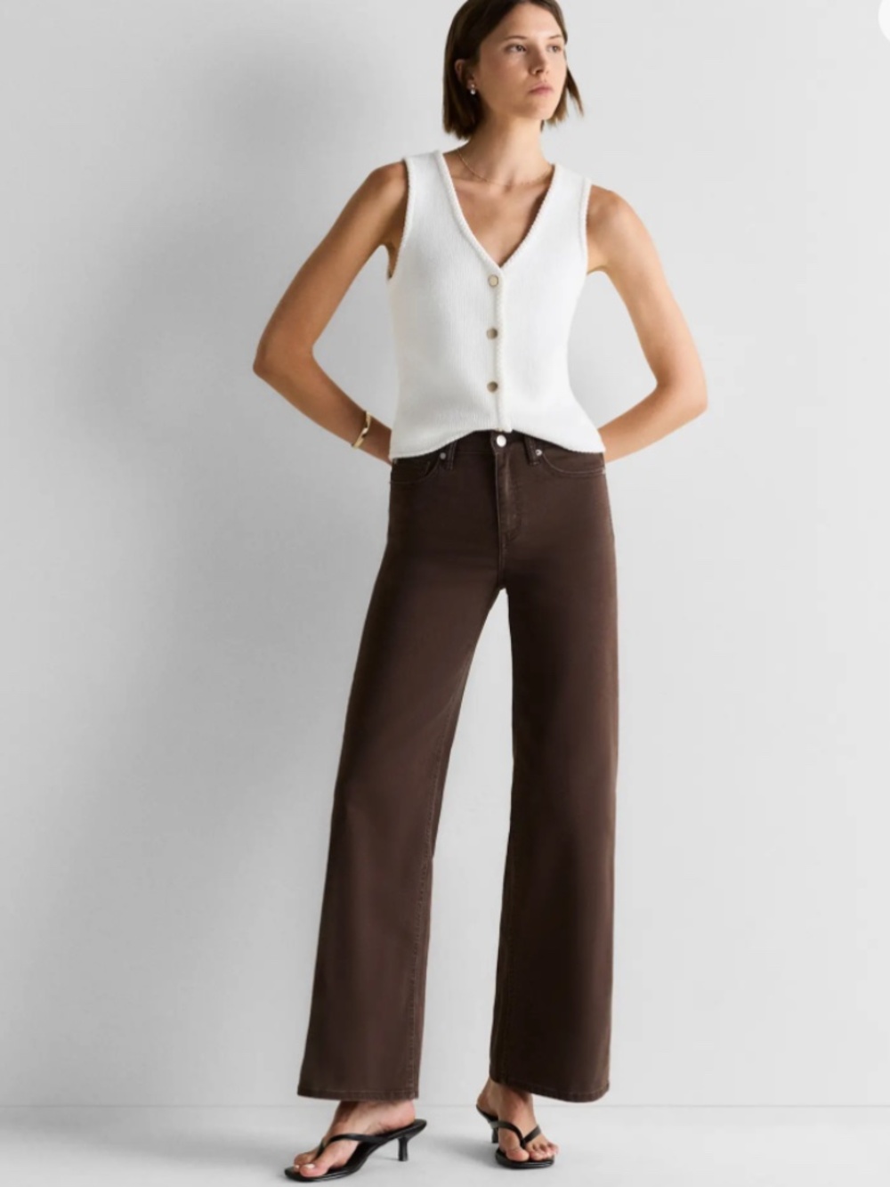 QUINCE Bella Stretch Wide Leg Jeans Size 27